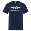 Aeroflot Aviation Russe Pilote Aerospace Aviateur T-Shirt Summer Brand Short Sleeve Fashion Tops O-Neck Stylish Mens T shirt