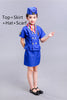 Aviation Uniforms Cosplay Halloween Costumes for Kids Pilot Flight Attendant Aircraft Boys Girls Carnival Role Play Clothing