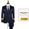 Aviation Captain Uniform Male Pilots Professional Suit Men Business Casual Offical Costume Suit Security Guard Classic Blazer