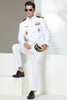 Aviation Pilots Classic White Shirt Navy Shirt Suit Male Officer Dress Ship Captain Sailor Costume Colonel Suits Uniform