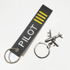 MiFaViPa Fashion Trinket Pilot Keychains Porte Woven Flight Crew Gift Aviation Key Chain with 1 PC Metal Plane Cessna Keyrings