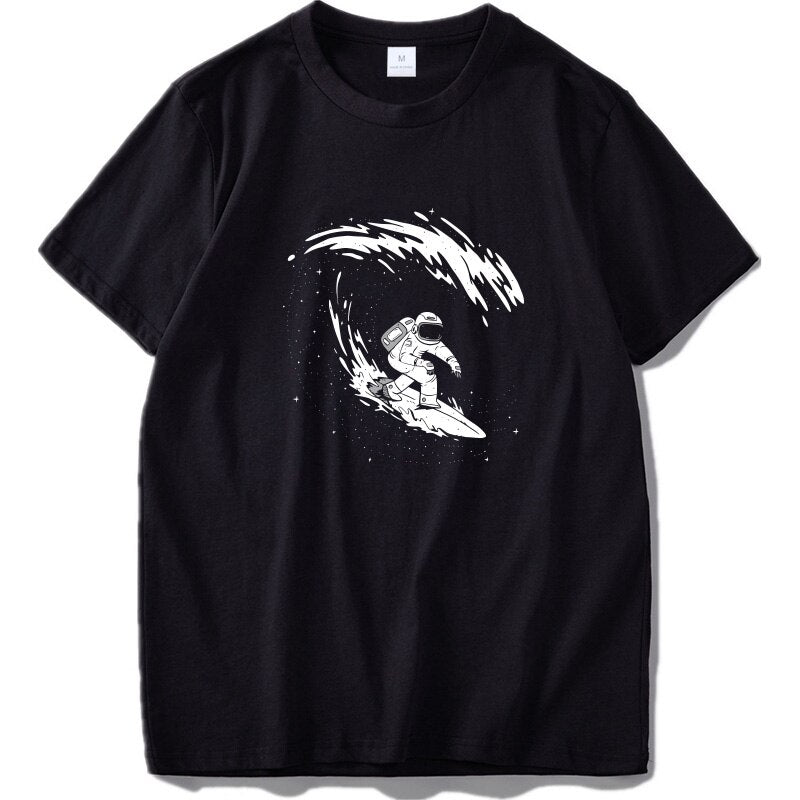 Astronaut T shirt Space Swing Under Moon Digital Print T-shirt Short Sleeve EU Size 100% Cotton Funny Aviation Tshirt