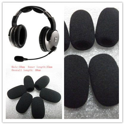 Linhuipad 4pcs Foam Microphone Windscreen Windshield Aviation Headset Mic Muff For Lightspeed ANR Headsets