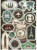 Hot Sell Aviation Design PVC Waterproof Laptop Stickers Suitcase For Refrigerator Car Ipad Phone Stickers