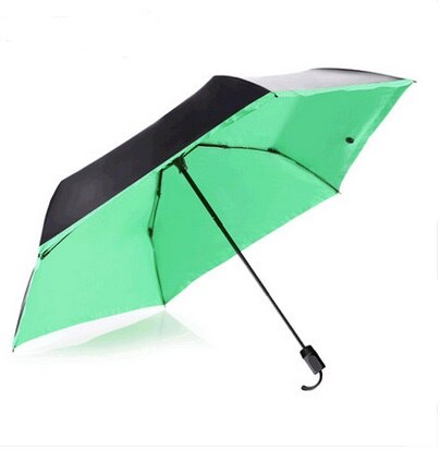 Aviation steel shaft carbon fiberglass frame three fold hand open superlight umbrella 5 times colour coating anti-uv parasol