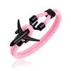 MKENDN Airport Fashion Men Women Airplane Anchor Bracelets Charm Rope Chain Paracord aviation life Jewelry Pulseras hombres