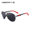MERRYS DESIGN Men Classic Pilot Sunglasses HD Polarized Sunglasses For Driving Aviation Alloy Frame Spring Legs UV400 S8404