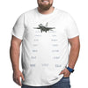 Aviation Phonetic Alphabet Fighter Airplane Pilot T Shirt Men's Cotton T-Shirt Big Tall Tees Short Sleeve Oversized 4XL 5XL 6XL