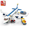 Modern Plane Bus Aircraft Building Blocks Airplane City Aviation Airport Bricks 3D Model DIY Puzzle Toys For Children Kids Gifts