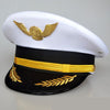 Unisex Flight Airline Captain Uniform Eaves Pilot Hat Civil Aviation Cap Aviator Security Staff Professional Cosplay