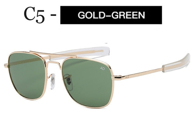Hot Fashion Aviation Sunglasses Men&#39;s Brand Designer American Army Military Optical AO Sun Glasses For Male UV400 Oculos de sol