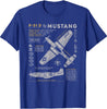 P-51 Mustang | North American Aviation Vintage Fighter Plane Men T-Shirt Short Casual 100% Cotton Shirts