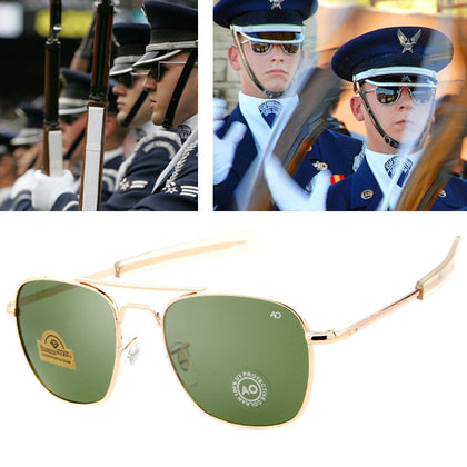 Hot Fashion Aviation Sunglasses Men's Brand Designer American Army Military Optical AO Sun Glasses For Male UV400 Oculos de sol
