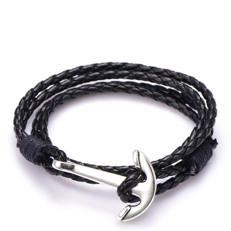 NIUYITID Airplane Anchor Charm Men Bracelets Women Airport Fashion Rope Chain Paracord Aviation Life Jewelry Pulseras Hombres