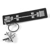 Black Airway Key Chain Anahtarlik Label Embroidery Keychain with Metal Plane Key Chain for Aviation Gifts Car Keychains