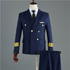 New Aviation Uniform Male Staff Costume Performance Suits Men Clothing Airline Captain Pilot  Cosplay