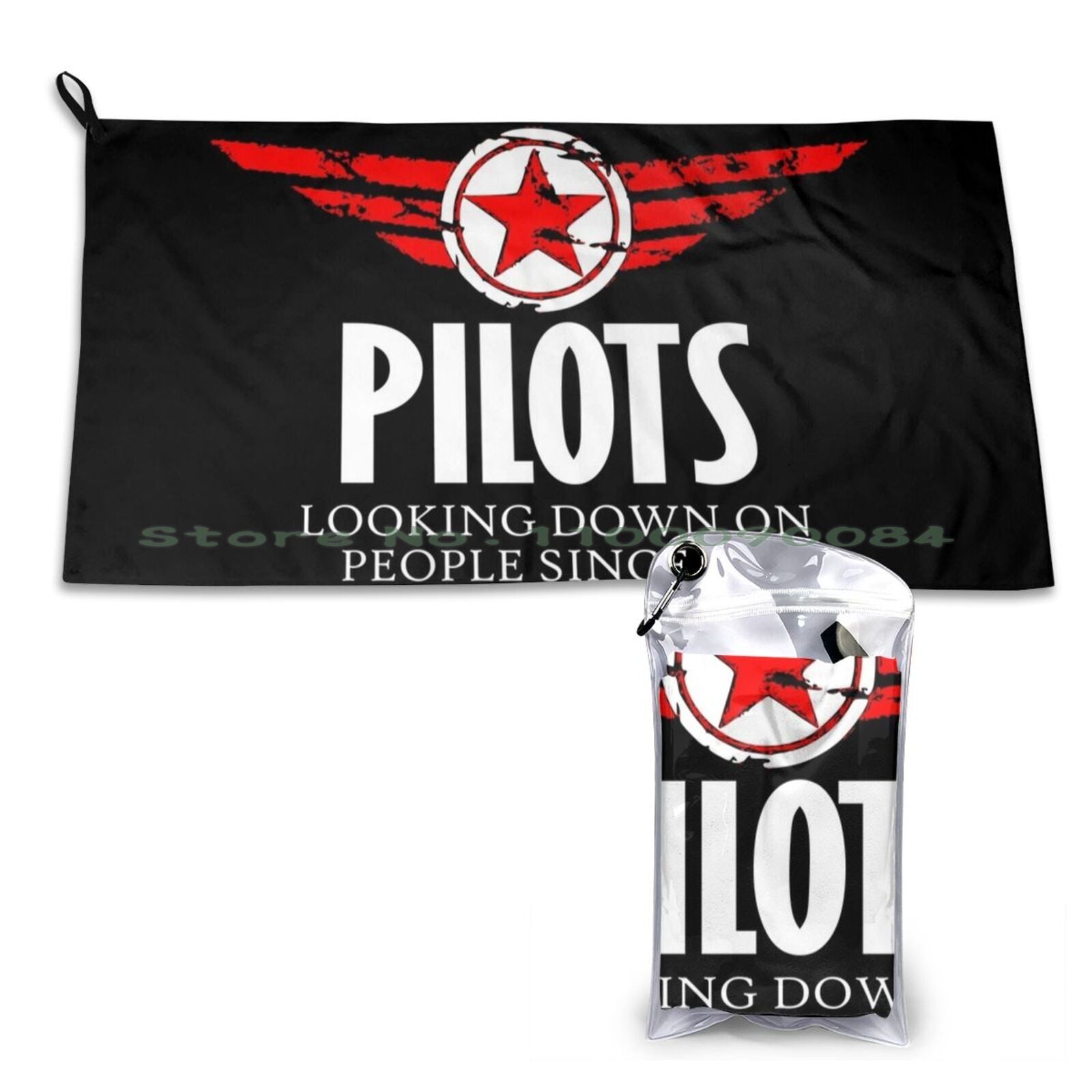 Pilots Looking Down On People Aviation Airplane Shirt For Men T-Shirt Gift Idea Christmas Birthday Quick Dry Towel Gym Sports