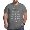 Aviation Phonetic Alphabet Fighter Airplane Pilot T Shirt Men's Cotton T-Shirt Big Tall Tees Short Sleeve Oversized 4XL 5XL 6XL