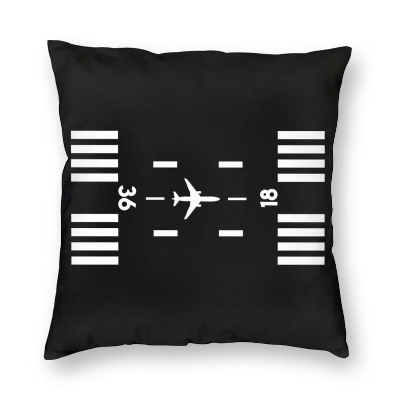 Luxury Airport Runway Traffic Controller Throw Pillow Cover Home Decorative Airplane Pilot Aviator Cushion Cover for Living Room