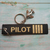 MiFaViPa Fashion Trinket Pilot Keychains Porte Woven Flight Crew Gift Aviation Key Chain with 1 PC Metal Plane Cessna Keyrings