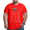 Aviation Phonetic Alphabet Fighter Airplane Pilot T Shirt Men's Cotton T-Shirt Big Tall Tees Short Sleeve Oversized 4XL 5XL 6XL