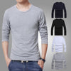 2023 MRMT Brand New Men's T-Shirts Long Sleeve Slim Men T-Shirt Young Man Pure Color Tops Tees Shirt O-Neck For Male Boys Tshirt