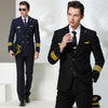 Aviation Captain Uniform Male Pilots Professional Suit Men Business Casual Offical Costume Suit Security Guard Classic Blazer