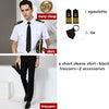 Top Grade Aviation Uniform Captain Navy Uniform Air Force Noble White Shirt Male Nightclub Pilot Flight Attendant For Officer C