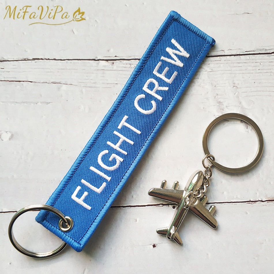 MiFaViPa Fashion Trinket Pilot Keychains Porte Woven Flight Crew Gift Aviation Key Chain with 1 PC Metal Plane Cessna Keyrings