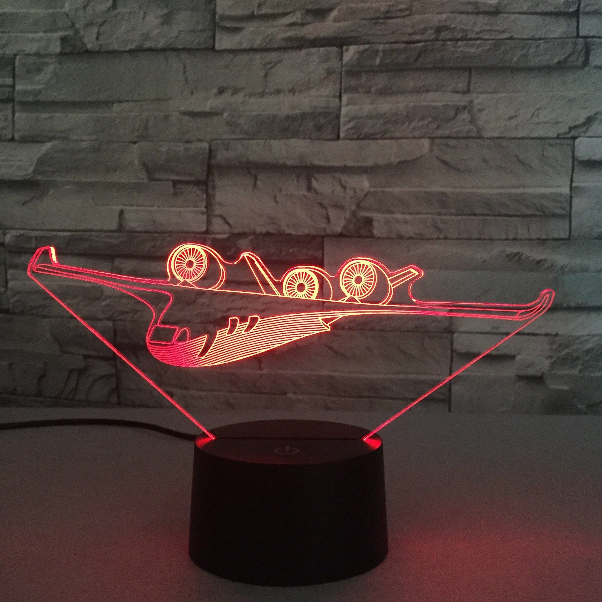 Futuristic Airplane Designed 3D Lamp