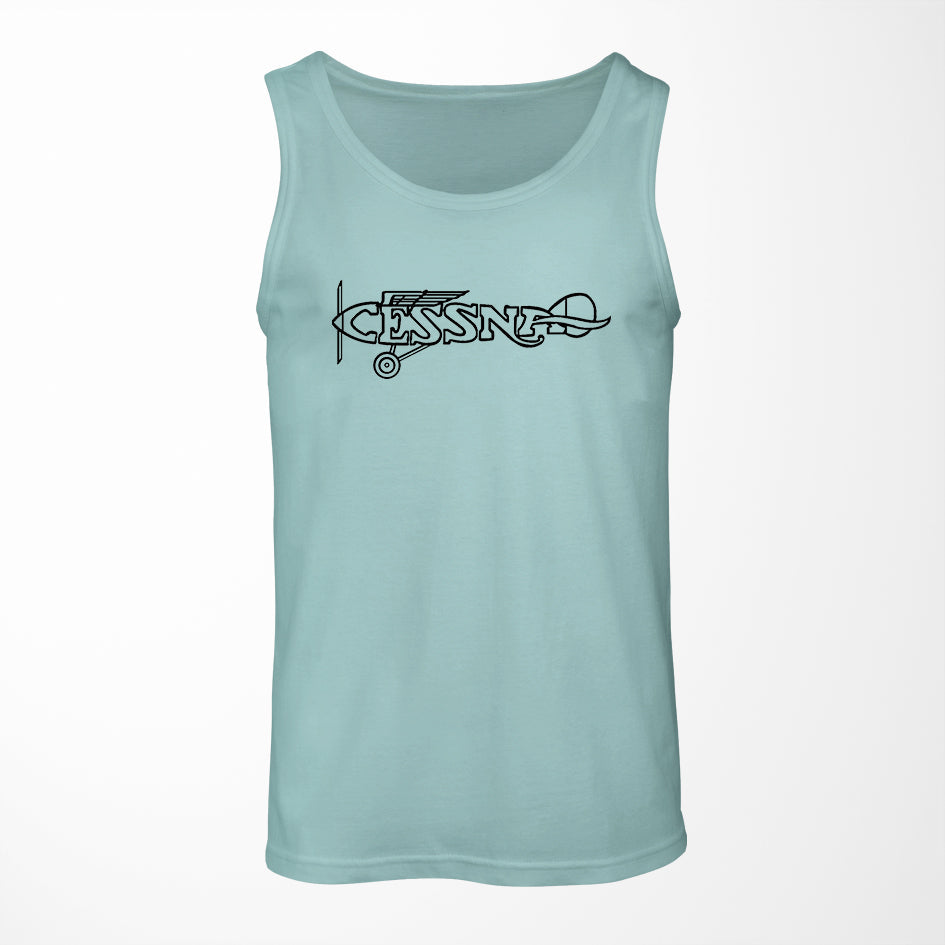 Special Cessna Text Designed Tank Tops