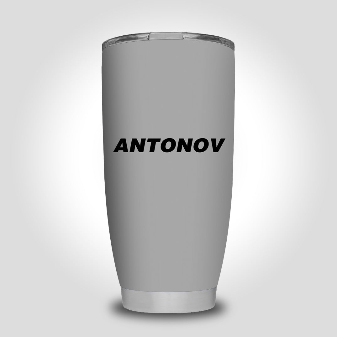 Antonov & Text Designed Tumbler Travel Mugs