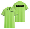 Cabin Crew Text Designed Stylish Polo T-Shirts (Double-Side)