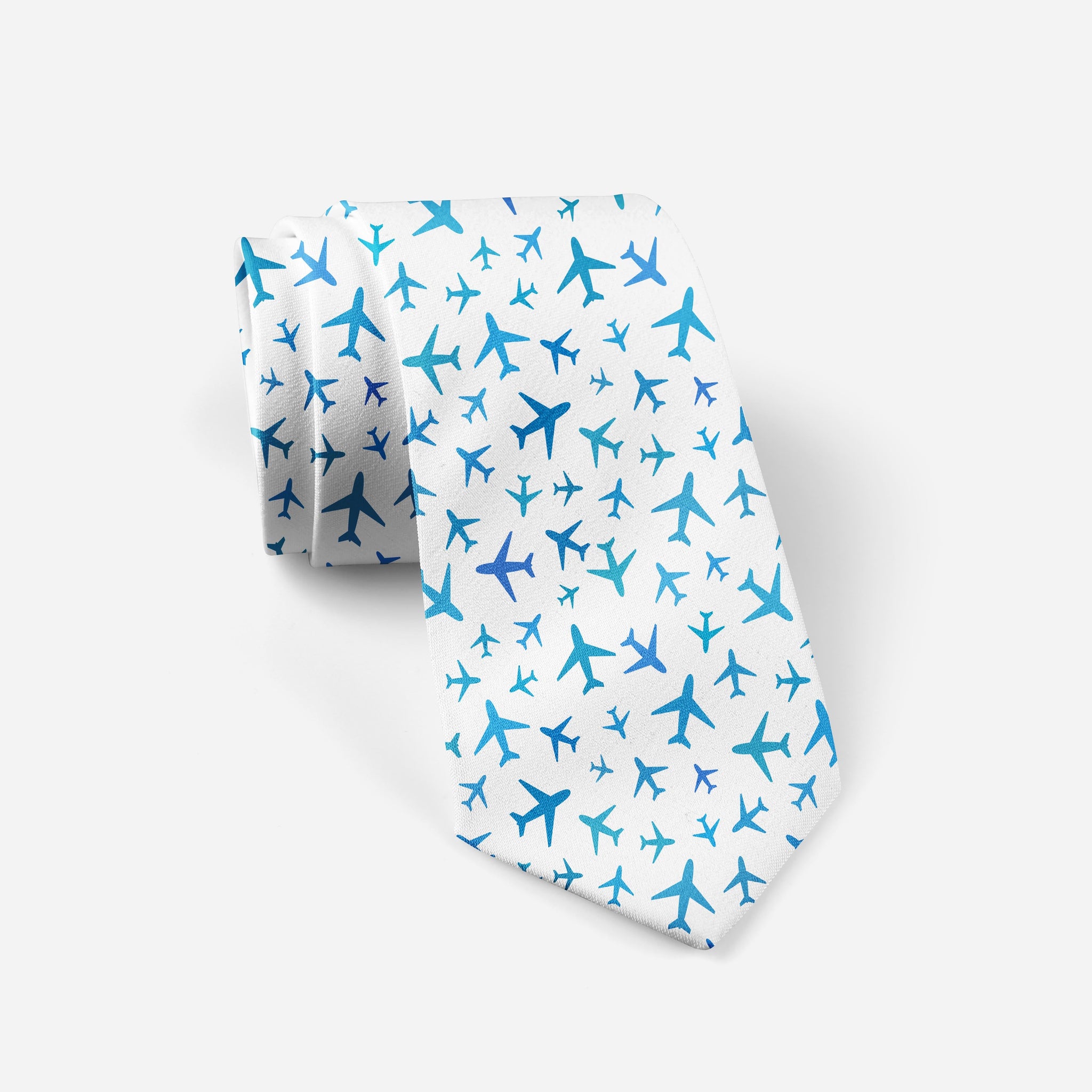 Many Airplanes (White) Designed Ties