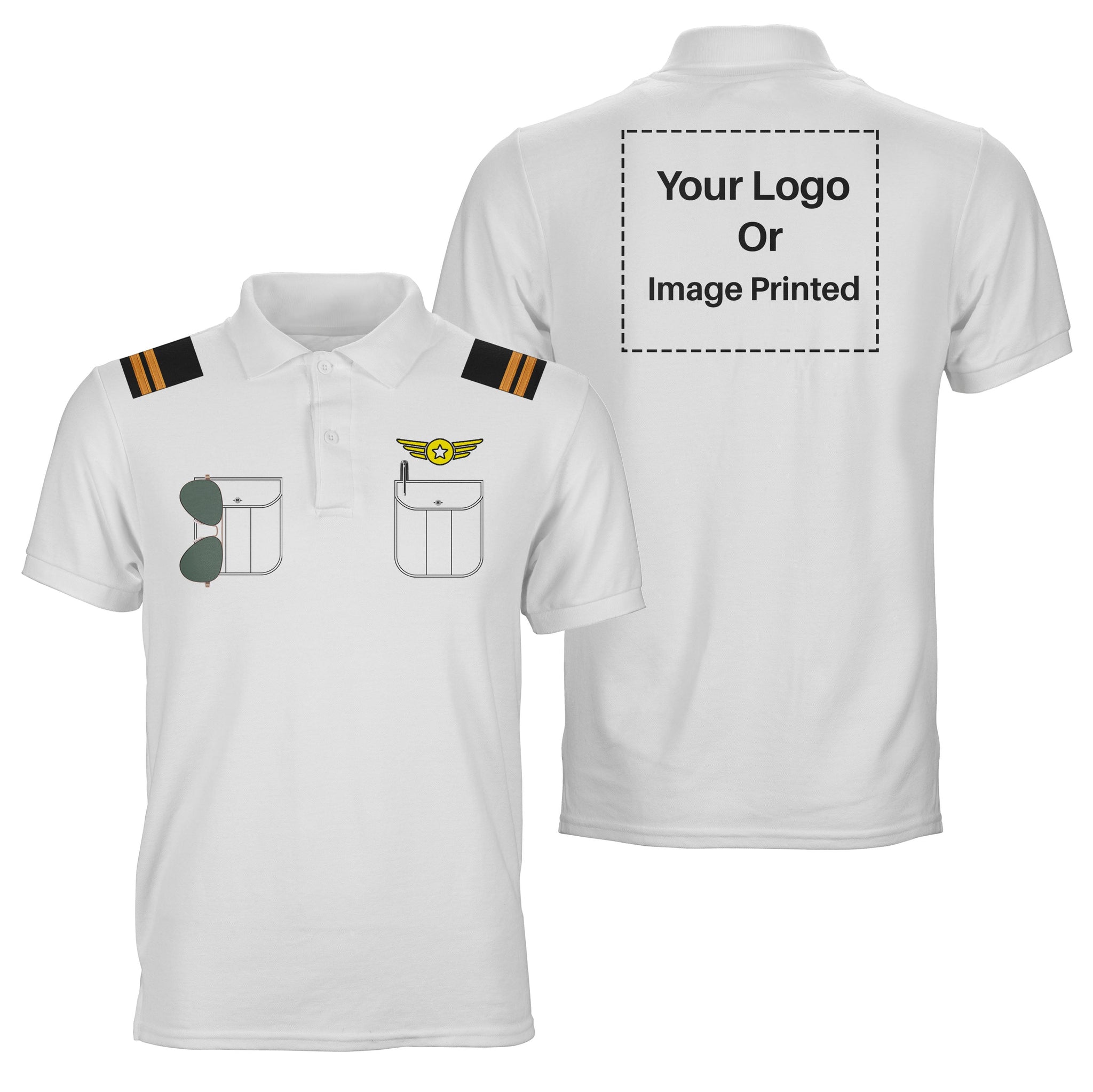 Customizable Pilot Uniform + LOGO Designed 3D Polo T-Shirts