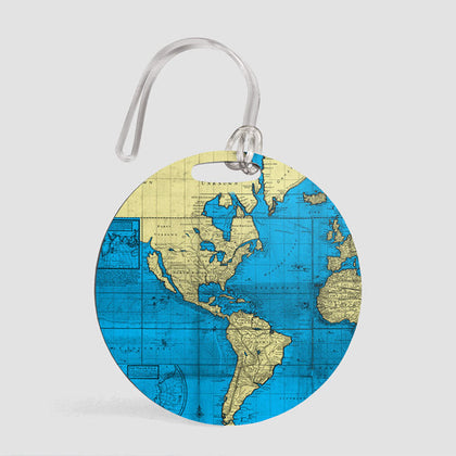World Map - Luggage Tag