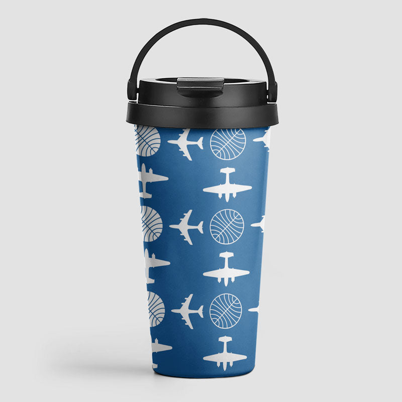 Pan Am Plane Pattern - Travel Mug