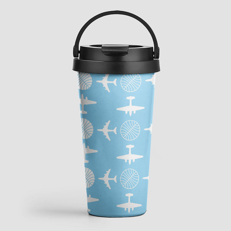 Pan Am Plane Pattern - Travel Mug