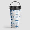 Pan Am Plane Pattern - Travel Mug