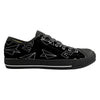 Paper Airplane & Fly Black Designed Canvas Shoes (Men)