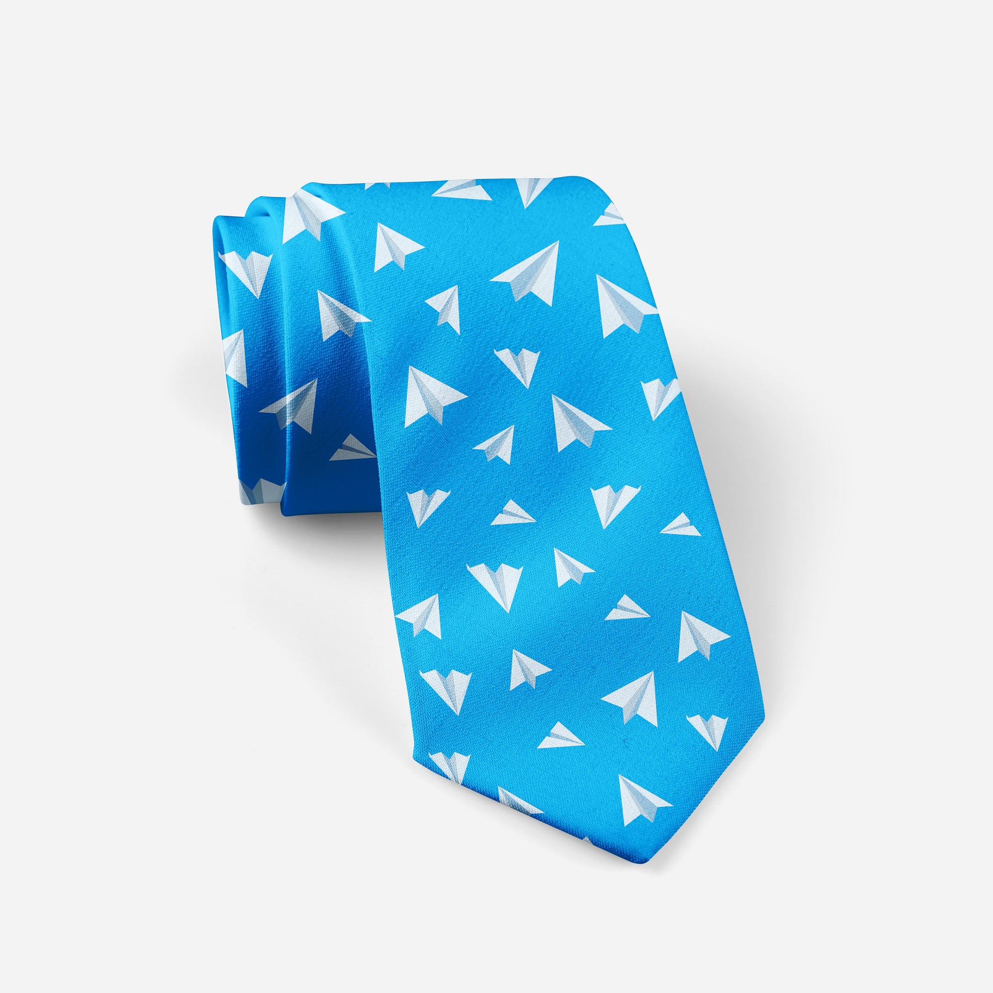 Paper Airplanes (Blue) Designed Ties