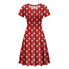 Perfectly Sized Seamless Airplanes Red Designed Women Midi Dress