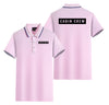 Cabin Crew Text Designed Stylish Polo T-Shirts (Double-Side)