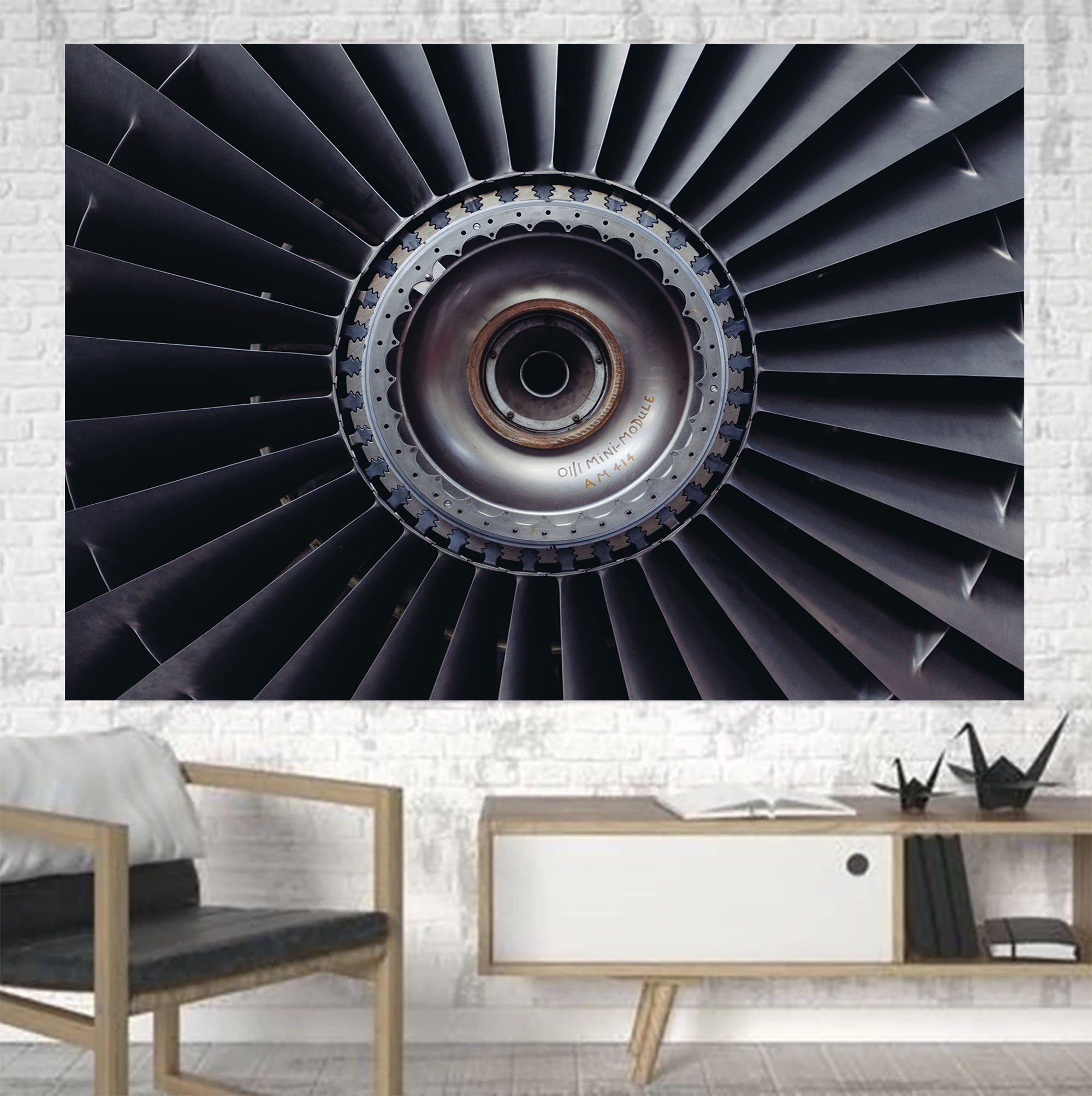 Real Jet Engine Printed Canvas Posters (1 Piece)