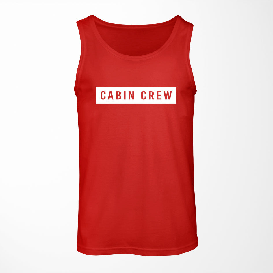 Cabin Crew Text Designed Tank Tops