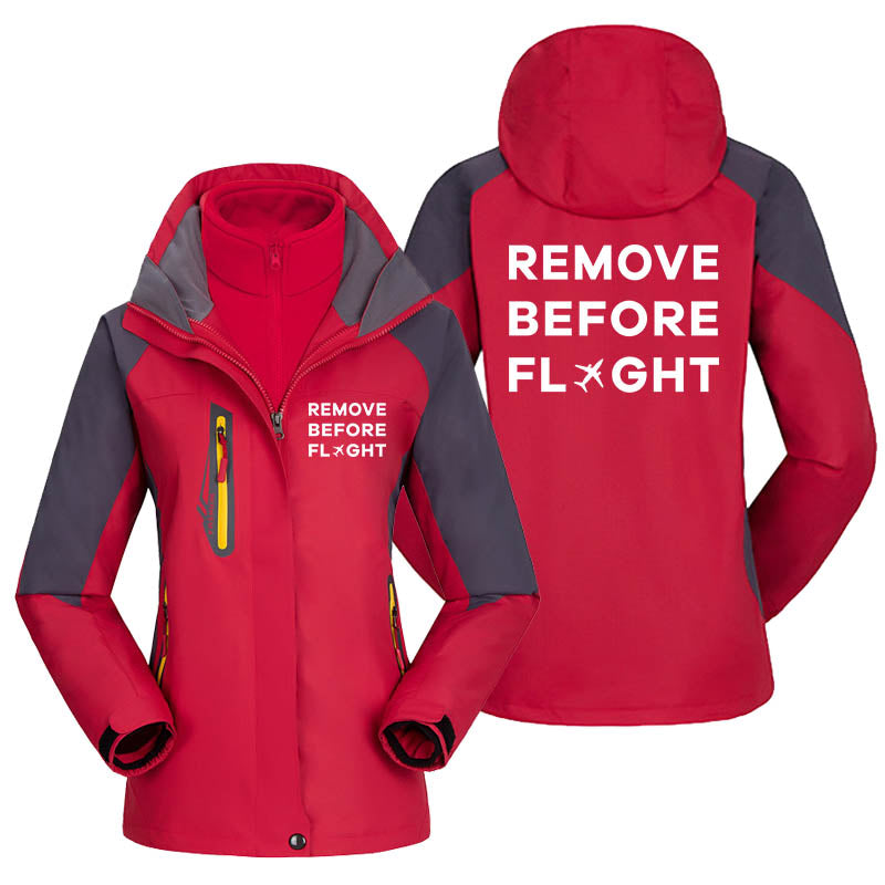 Remove Before Flight Designed Thick "WOMEN" Skiing Jackets