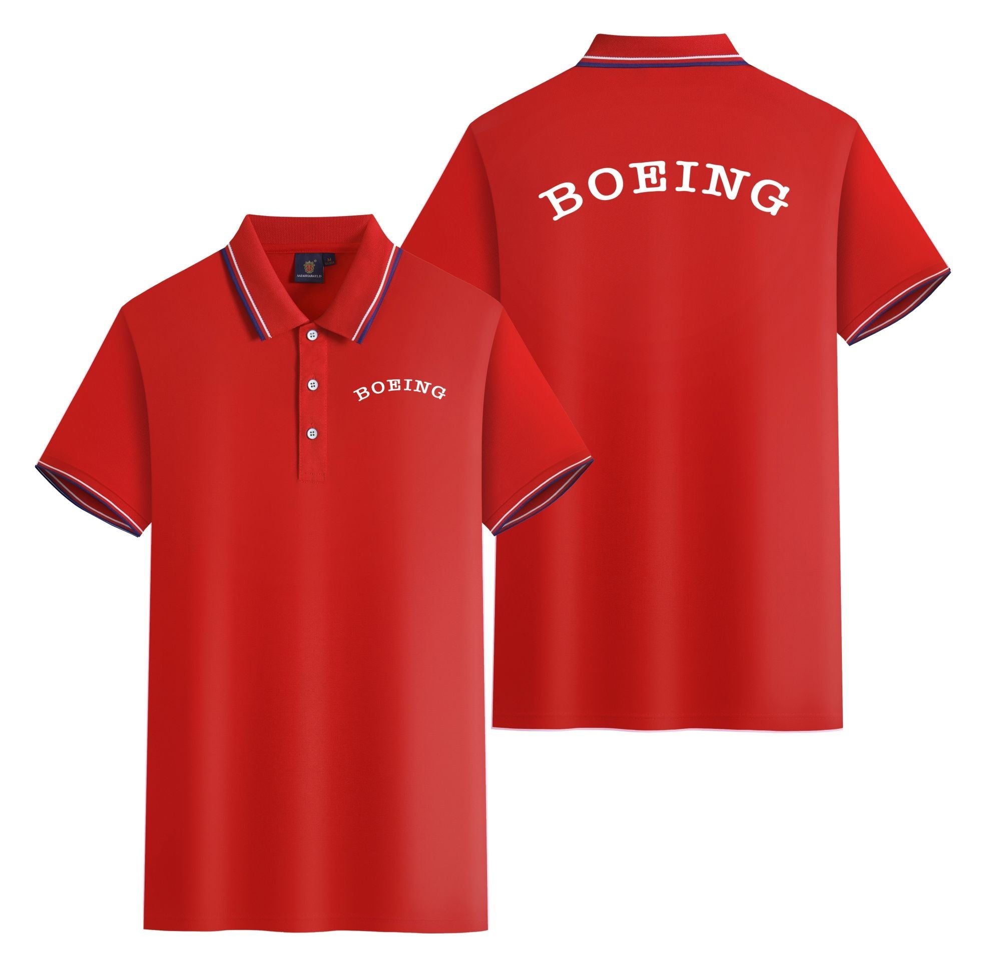 Special BOEING Text Designed Stylish Polo T-Shirts (Double-Side)