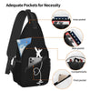 Airplane Pilot Heartbeat Sling Chest Bag Aviation Aviator Gift Shoulder Crossbody Backpack for Men Cycling Camping Daypack