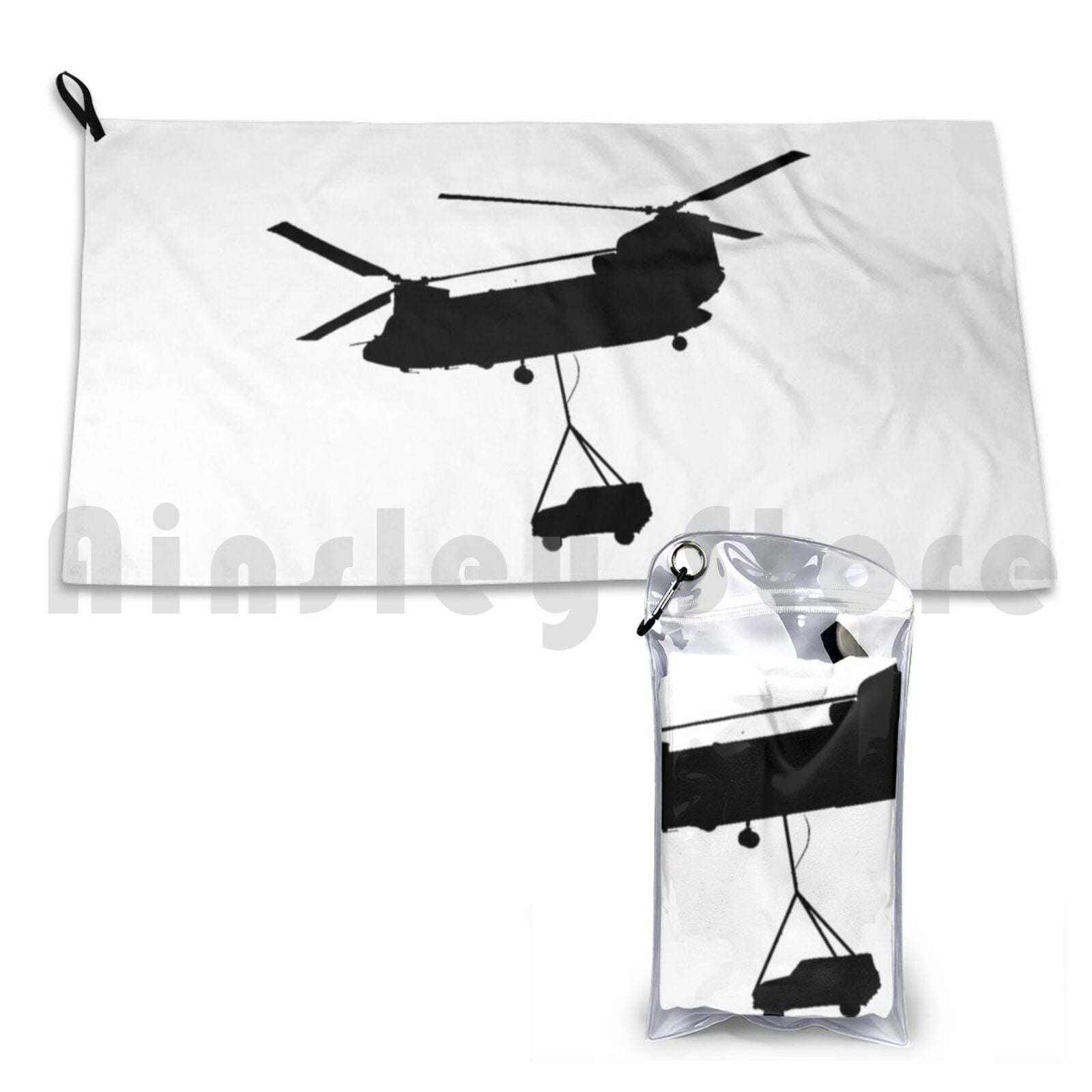 47 Chinook Custom Towel Bath Towel Chinook Boeing Army Aviation Helicopter Transport Flying Flight