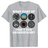 Funny Pilot Art Men Women Aviation Airline Pilot-Instruments T-Shirt Gift Aviation-Pilot Graphic Tee Tops Customized Clothing